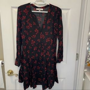 Long sleeve black and red dress